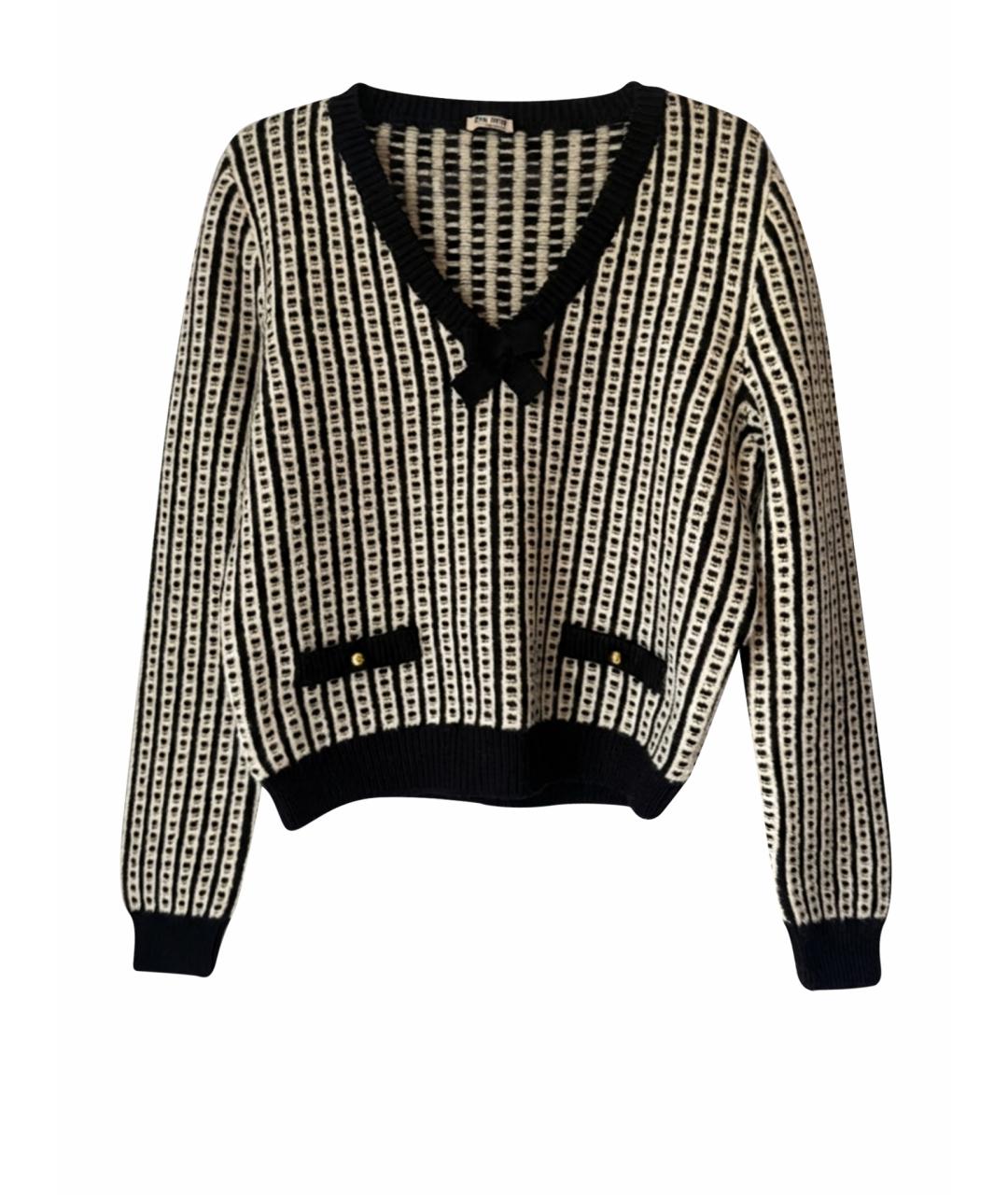 MIU MIU Бежевый шерстяной джемпер / свитер, фото 5