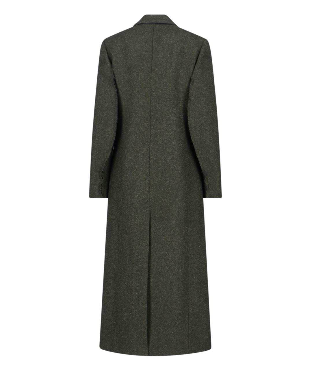 VICTORIA BECKHAM Зеленые шерстяное пальто, фото 2
