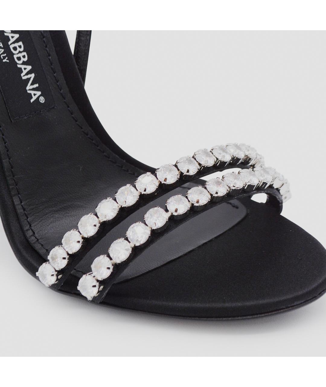 DOLCE&GABBANA Черные босоножки, фото 4