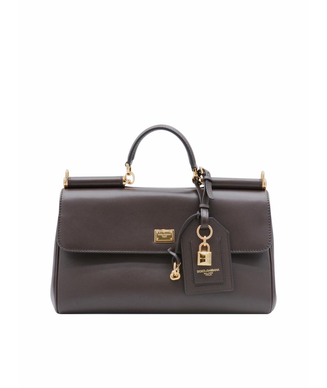 DOLCE&GABBANA Коричневая сумка тоут, фото 1