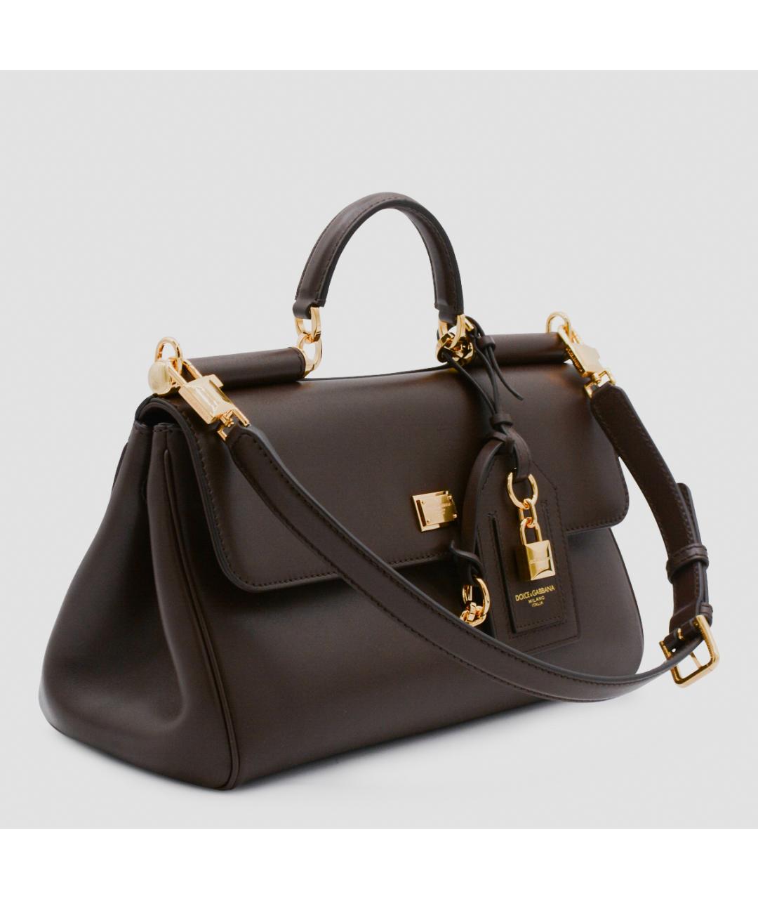 DOLCE&GABBANA Коричневая сумка тоут, фото 2