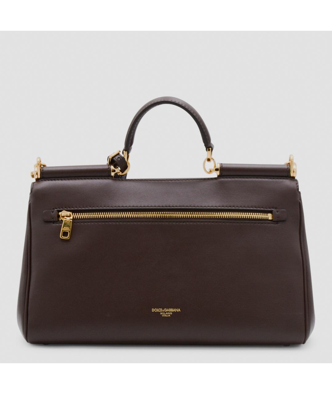 DOLCE&GABBANA Коричневая сумка тоут, фото 3