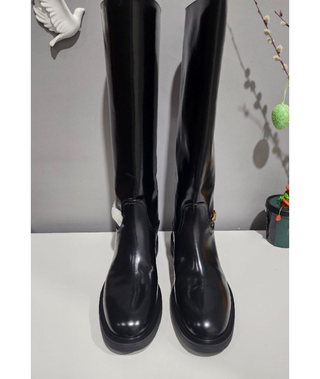 GIANVITO ROSSI Черные сапоги из лакированной кожи, фото 2