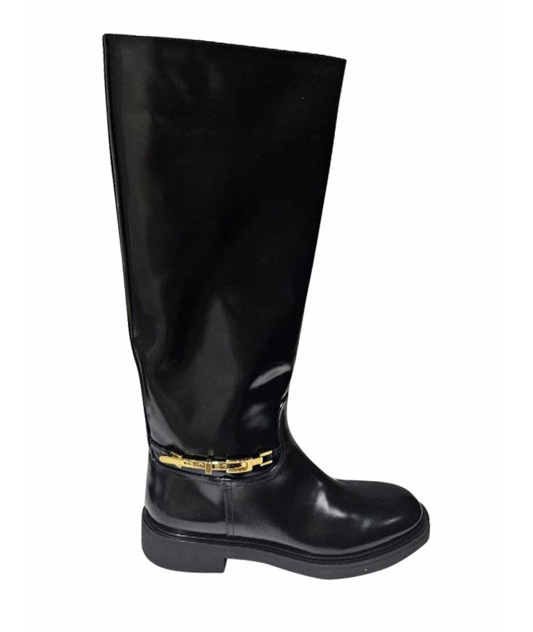 GIANVITO ROSSI Черные сапоги из лакированной кожи, фото 1