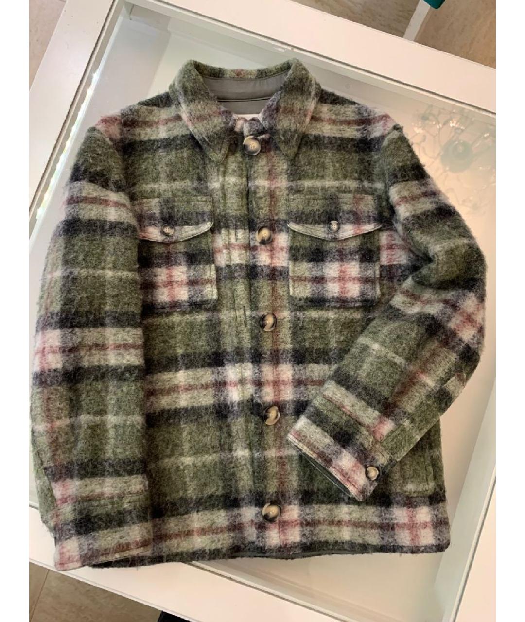 ISABEL MARANT ETOILE Хаки шерстяная куртка, фото 9