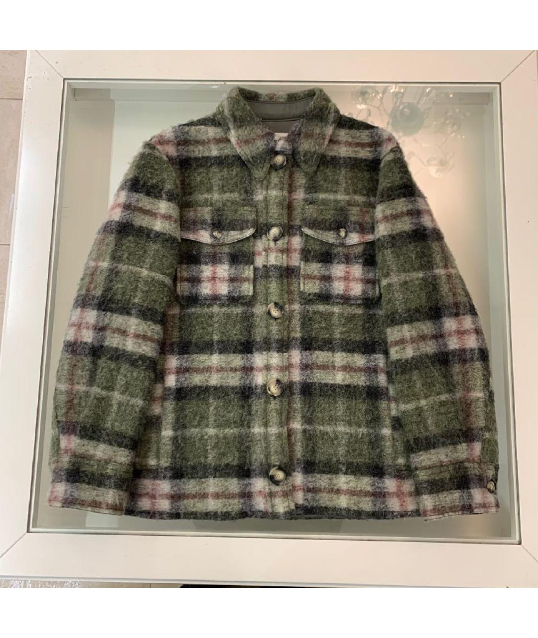 ISABEL MARANT ETOILE Хаки шерстяная куртка, фото 10