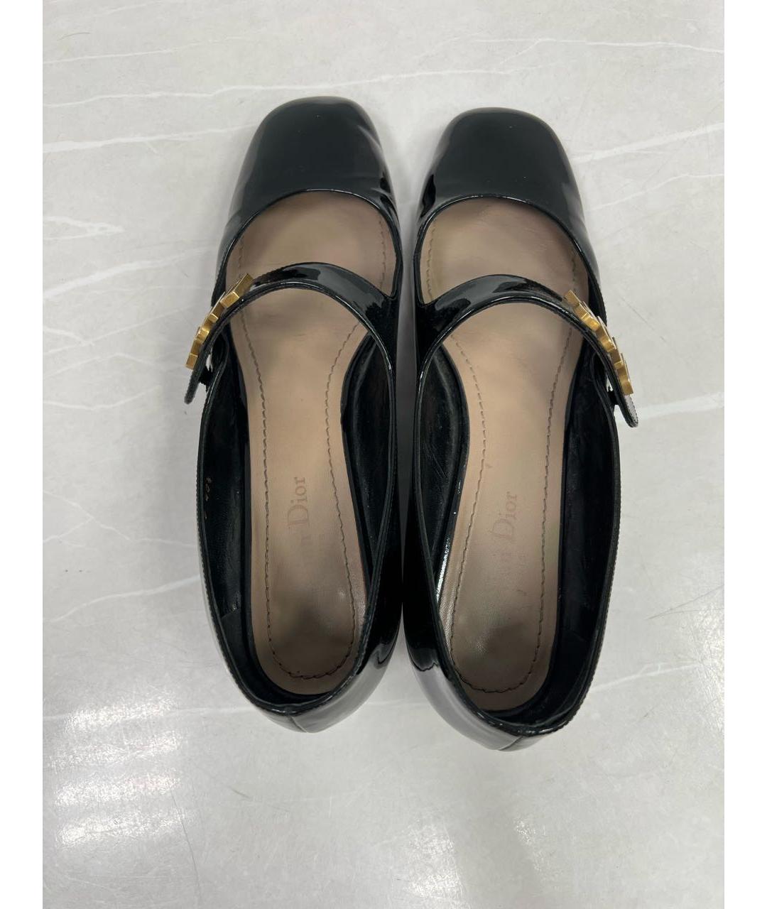 CHRISTIAN DIOR Черные туфли из лакированной кожи, фото 6