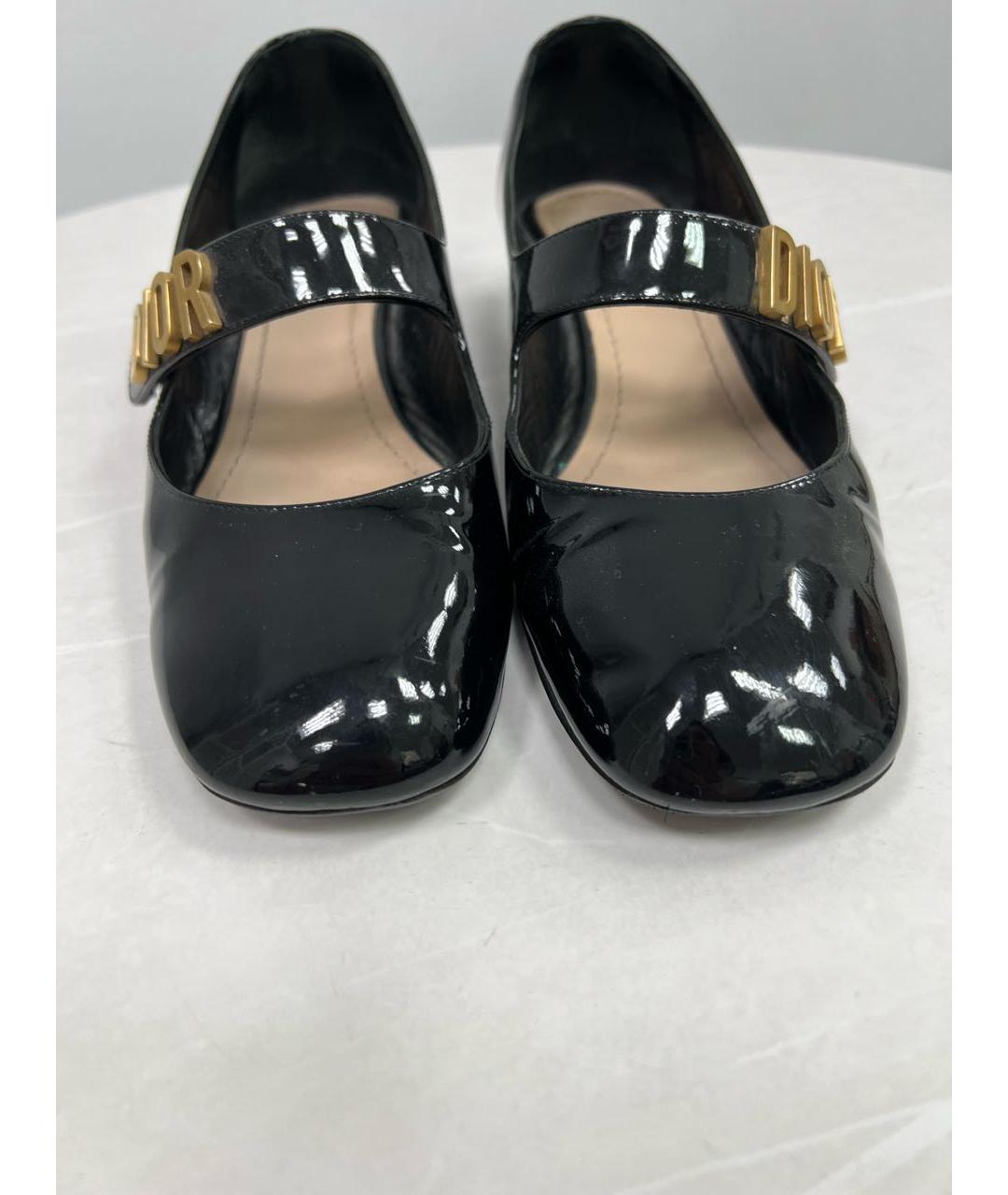 CHRISTIAN DIOR Черные туфли из лакированной кожи, фото 2
