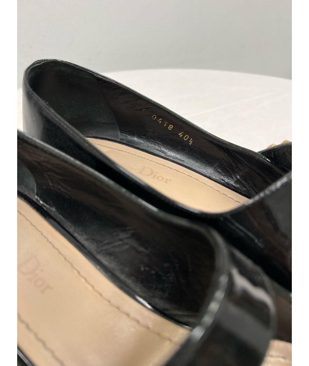 CHRISTIAN DIOR Черные туфли из лакированной кожи, фото 4