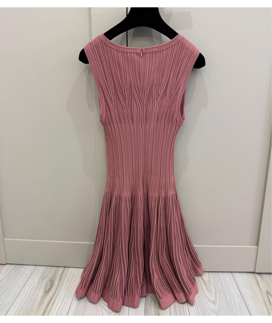 ALAIA Коралловое шелковое коктейльное платье, фото 4