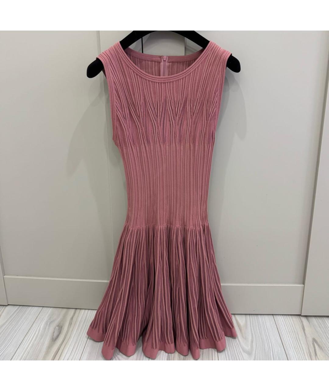 ALAIA Коралловое шелковое коктейльное платье, фото 6