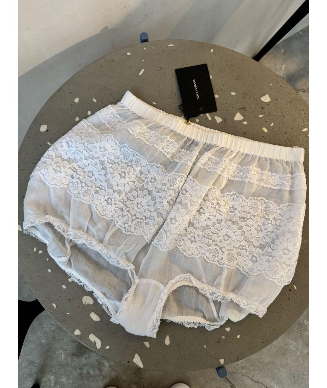 DOLCE&GABBANA Белые хлопковые шорты, фото 2