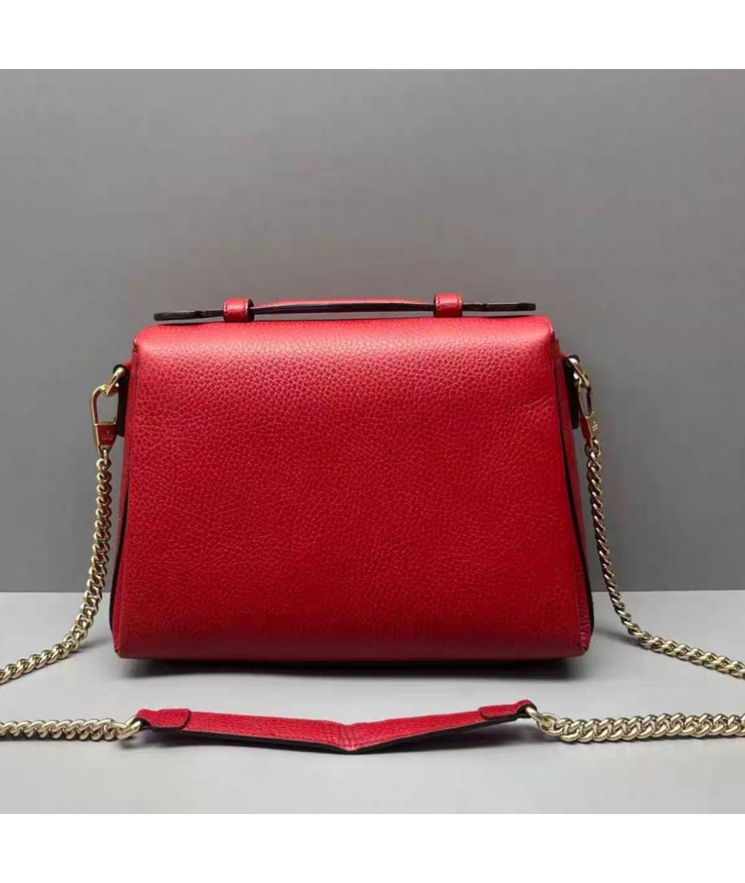 GUCCI Красная кожаная сумка через плечо, фото 2