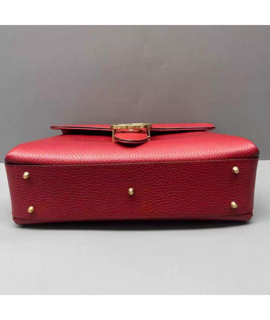 GUCCI Красная кожаная сумка через плечо, фото 3
