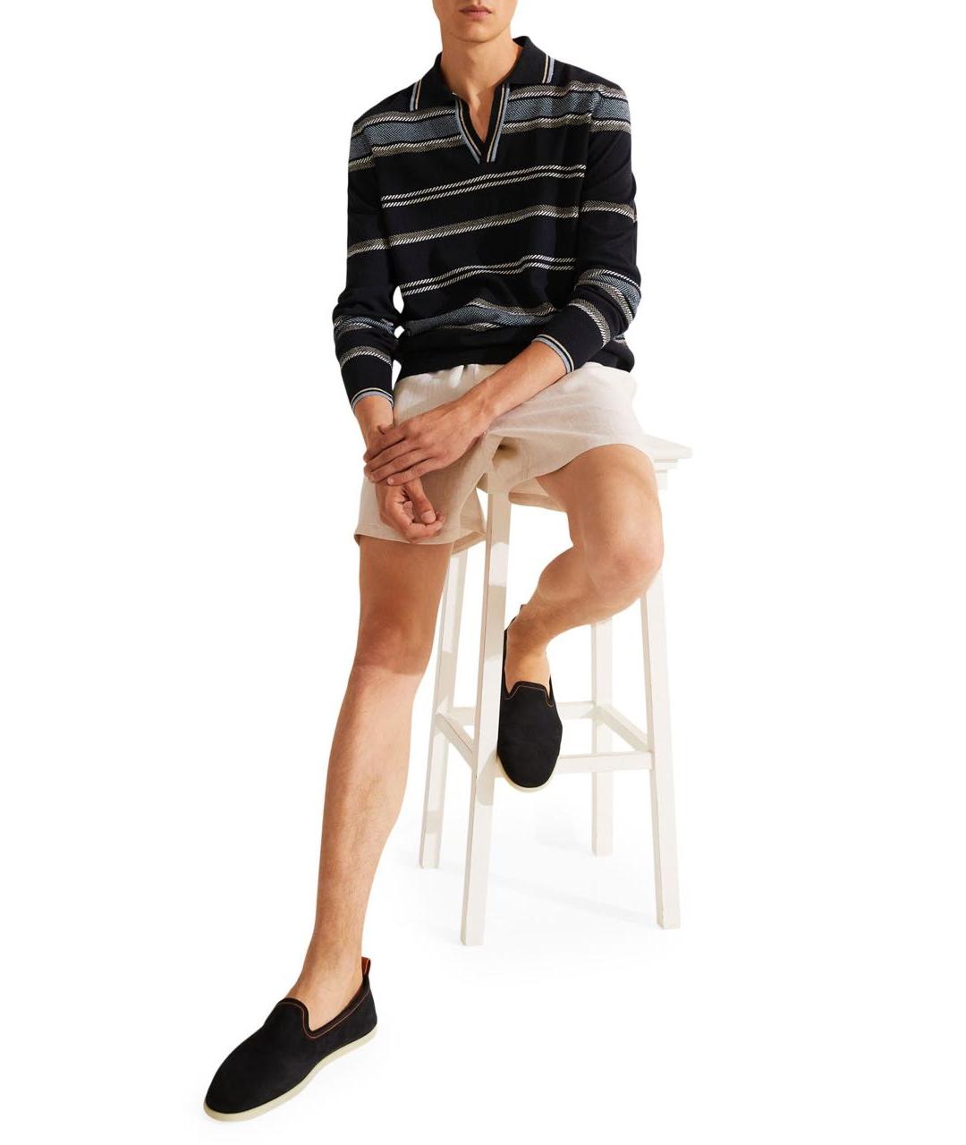 LORO PIANA Темно-синие замшевые лоферы, фото 2