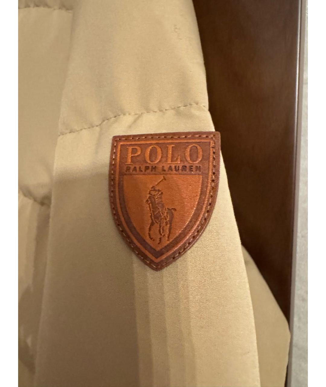 POLO RALPH LAUREN Хаки полиамидовый пуховик, фото 4