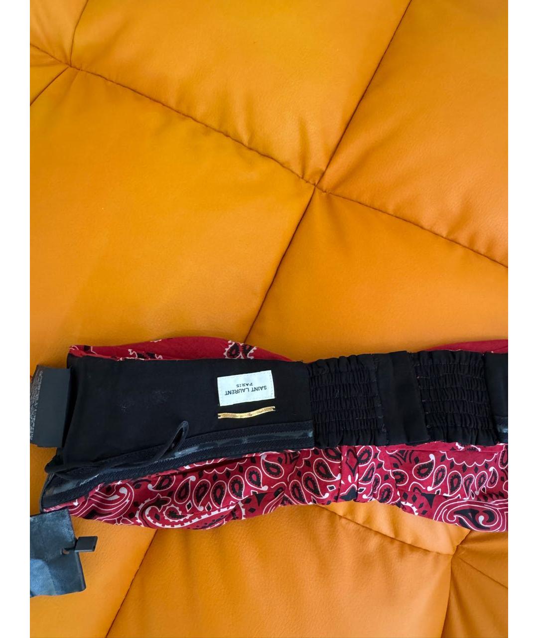 SAINT LAURENT Бордовая хлопковая майка, фото 3