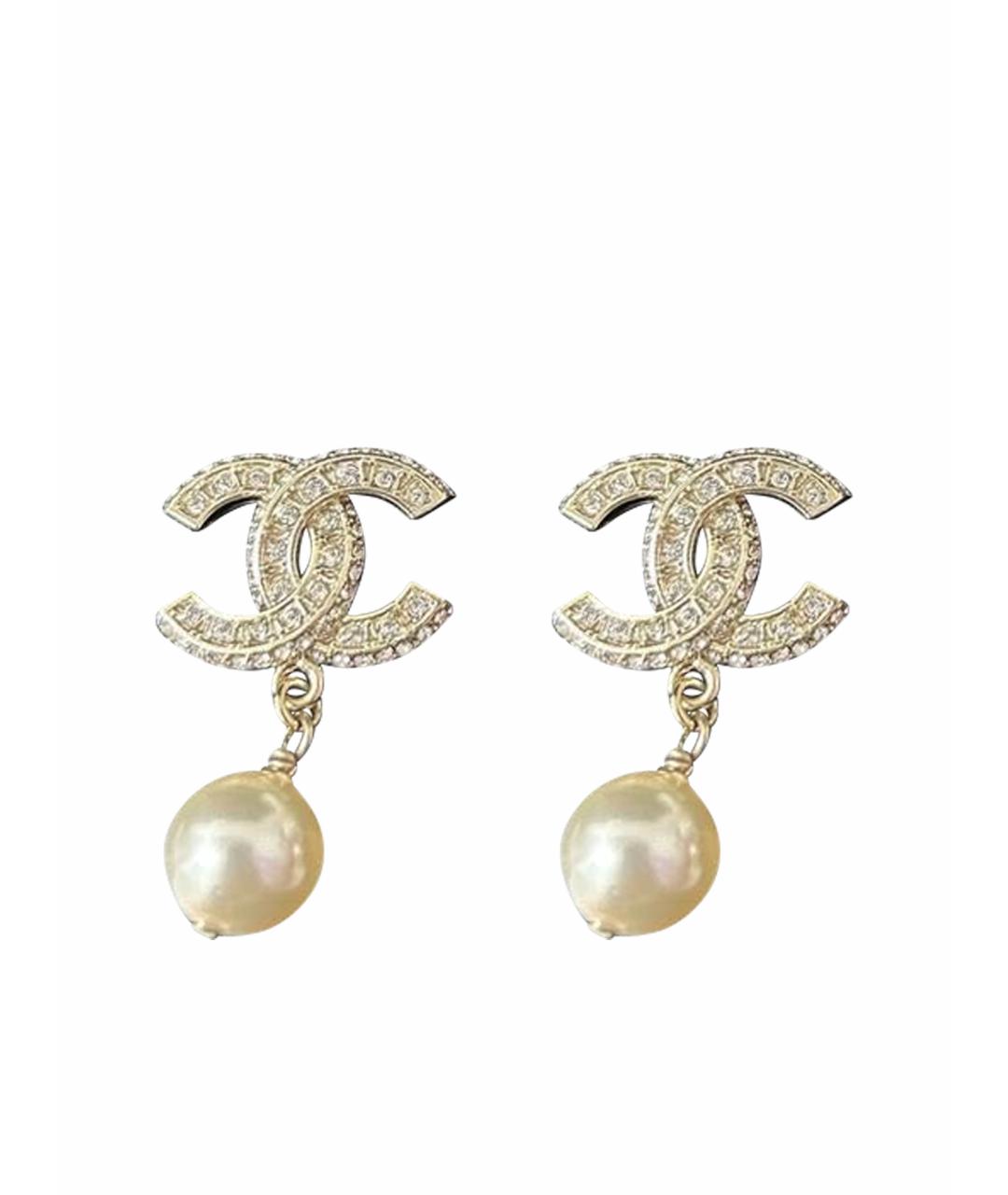 CHANEL Белые жемчужные серьги, фото 1