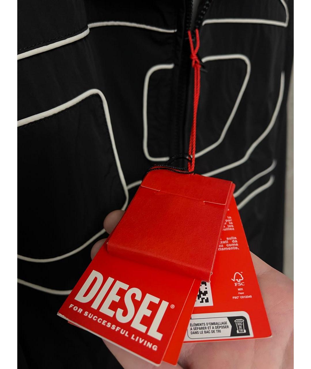 DIESEL Черная полиэстеровая куртка, фото 3