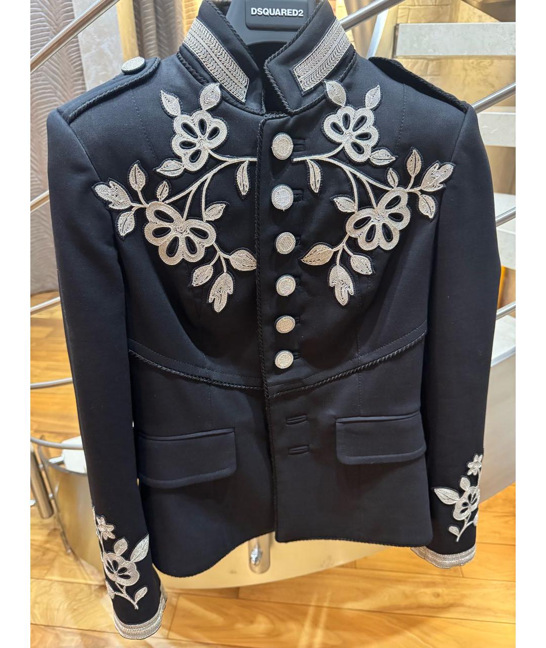 DSQUARED2 Черный шерстяной костюм с брюками, фото 9