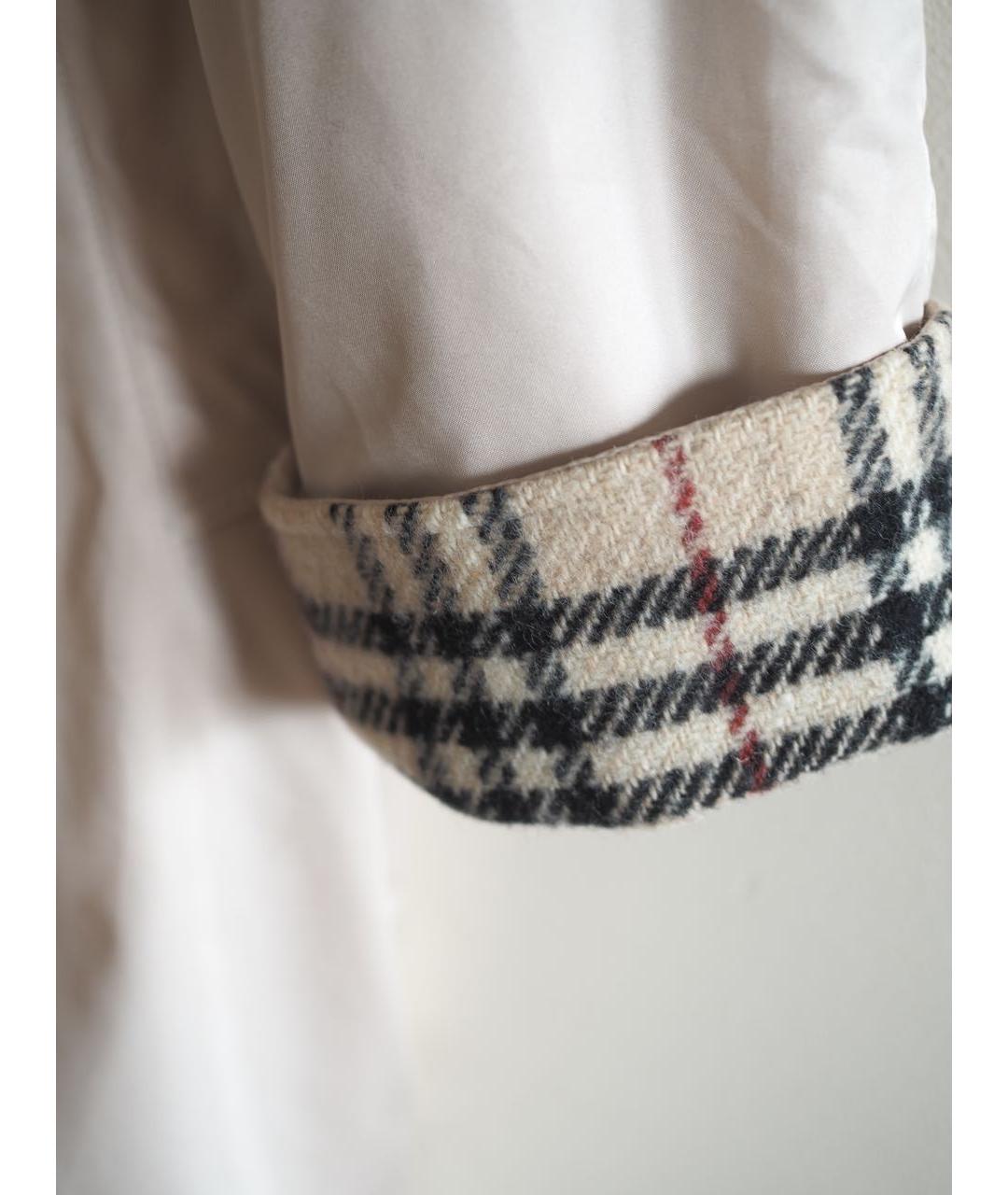 BURBERRY Бежевый полиэстеровый тренч/плащ, фото 7