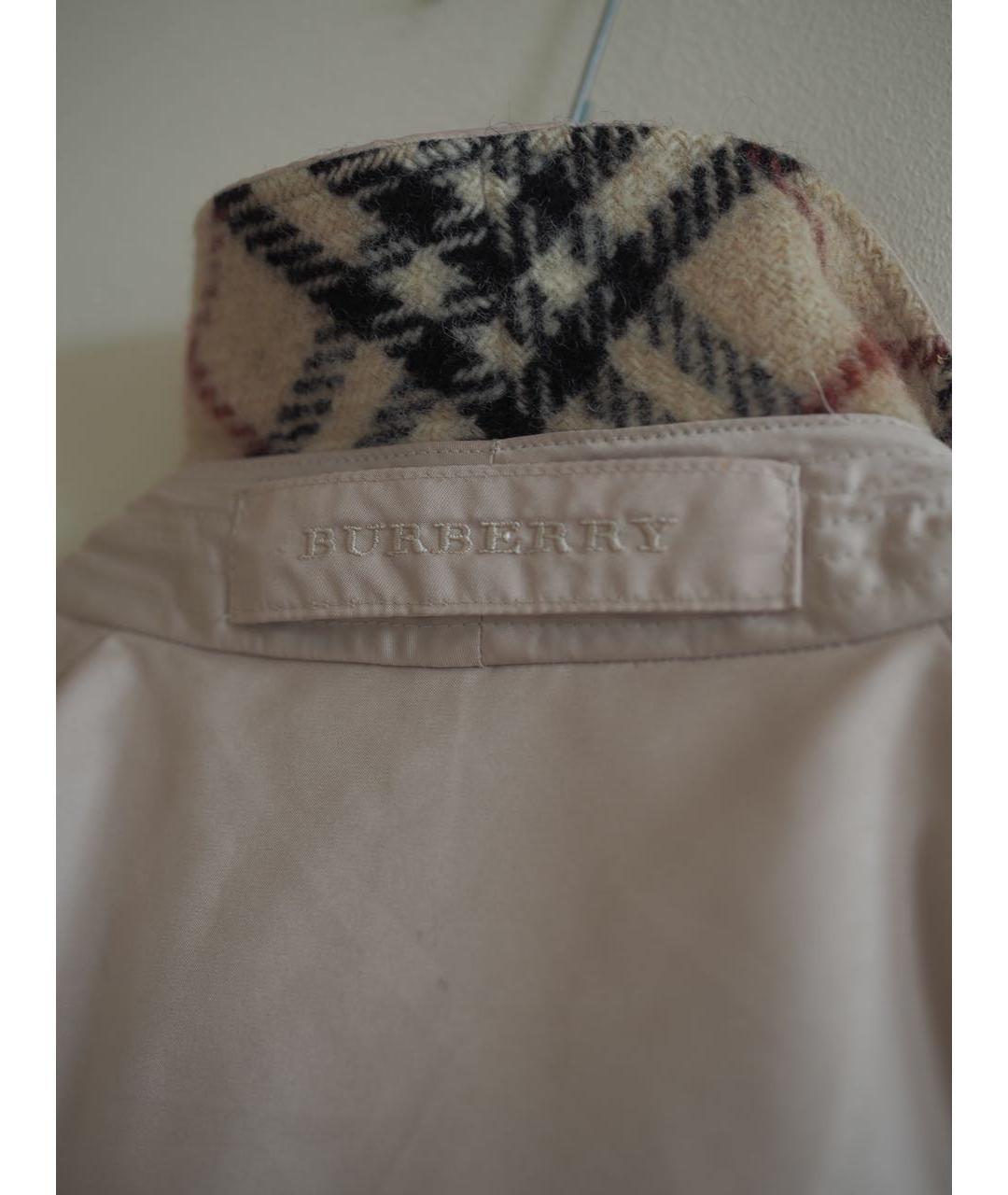 BURBERRY Бежевый полиэстеровый тренч/плащ, фото 3
