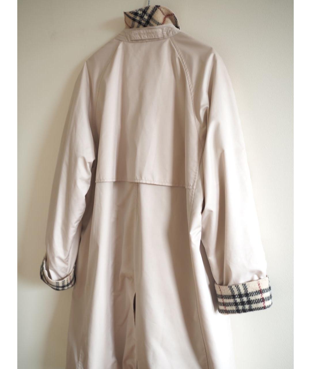 BURBERRY Бежевый полиэстеровый тренч/плащ, фото 2