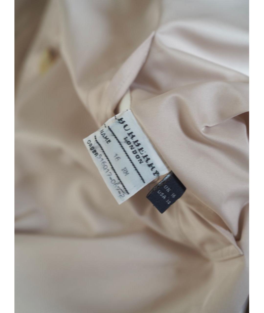 BURBERRY Бежевый полиэстеровый тренч/плащ, фото 8