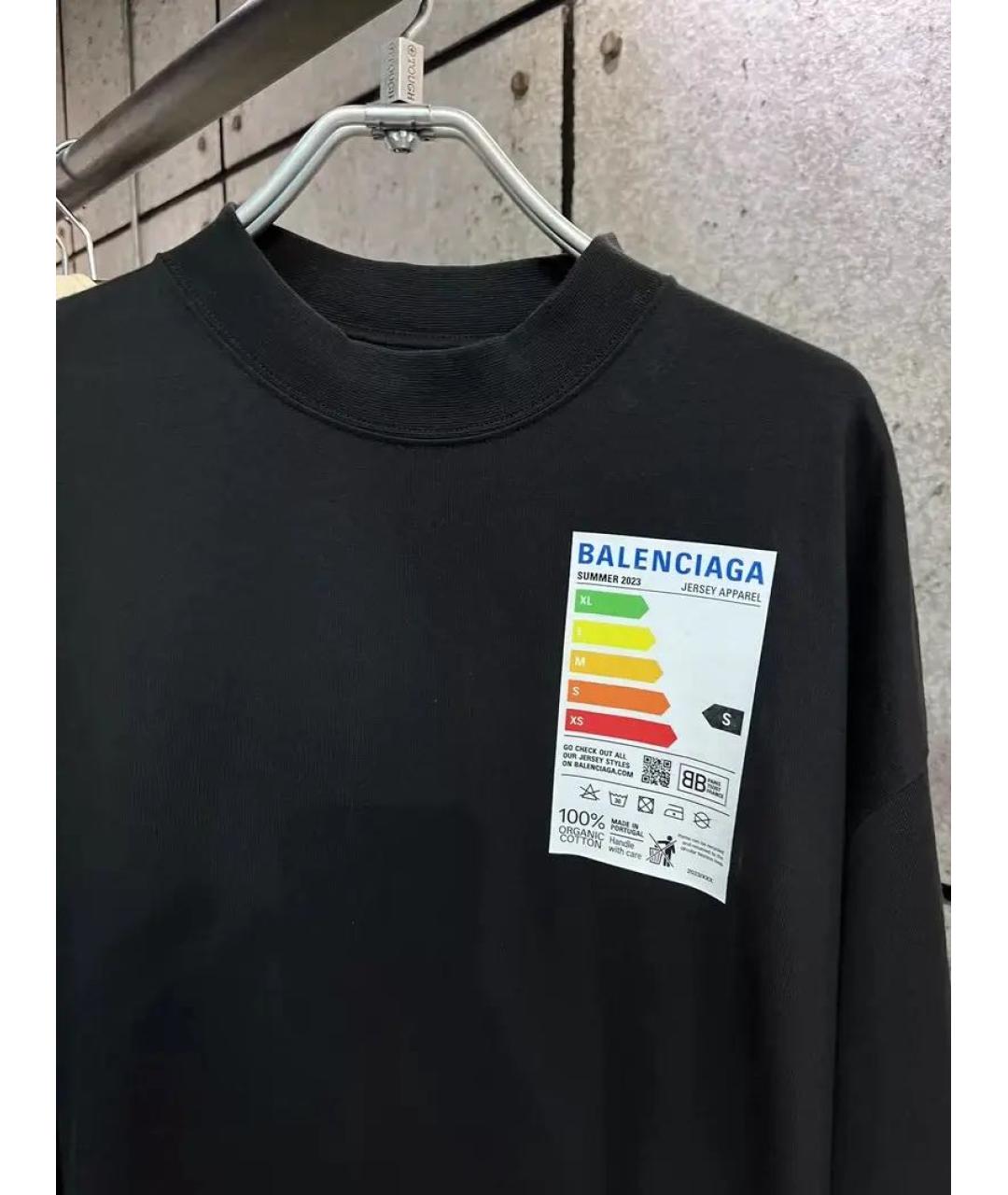 BALENCIAGA Черная футболка, фото 4