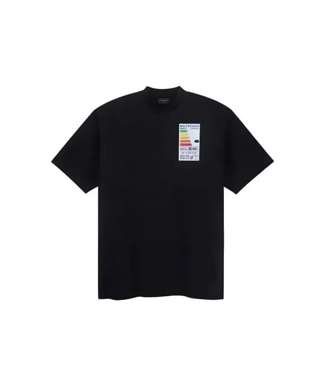 BALENCIAGA Черная футболка, фото 1