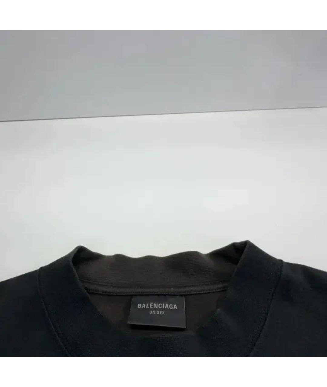 BALENCIAGA Черная футболка, фото 3