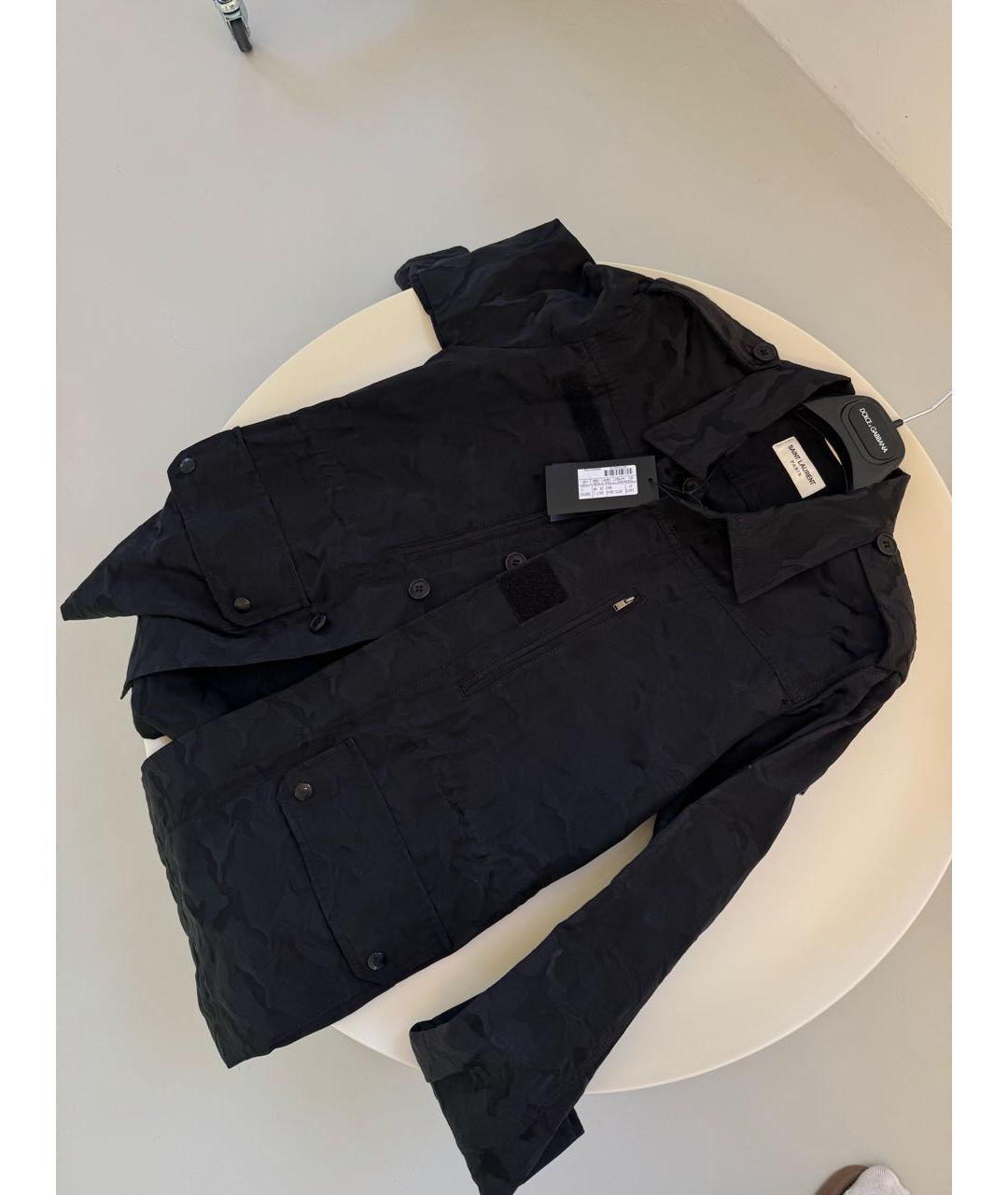 SAINT LAURENT Черная хлопковая куртка, фото 7