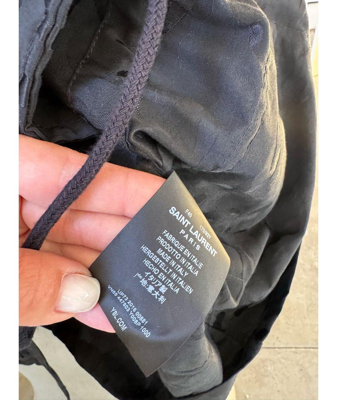 SAINT LAURENT Черная хлопковая куртка, фото 5