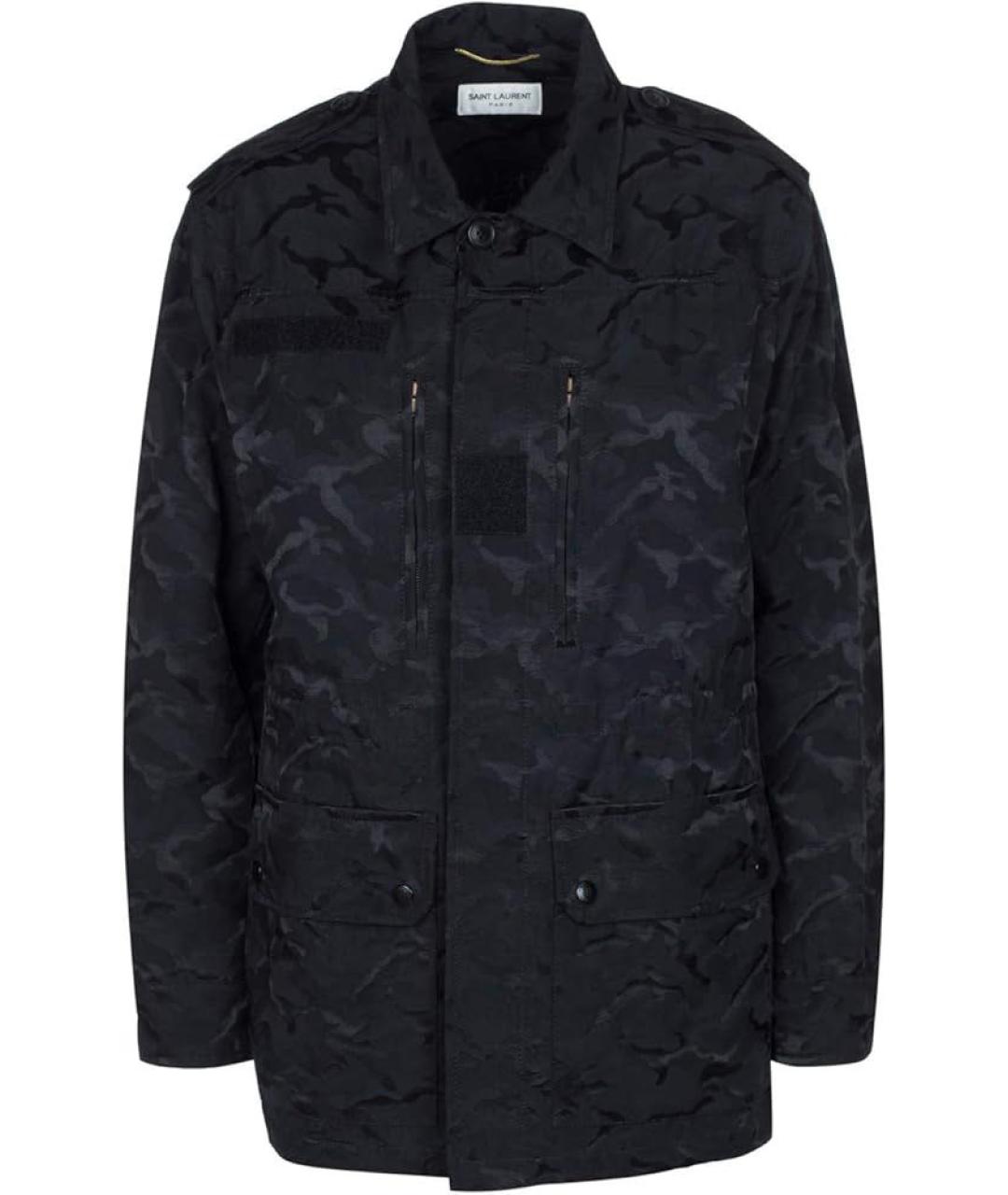 SAINT LAURENT Черная хлопковая куртка, фото 1