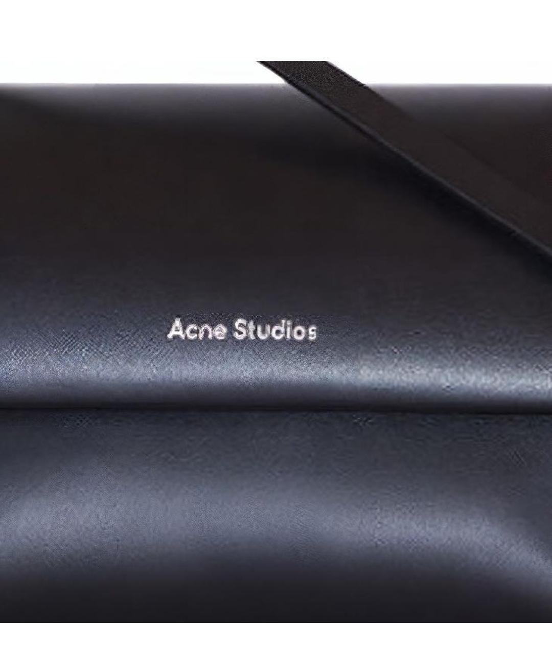 ACNE STUDIOS Черная кожаная сумка через плечо, фото 4