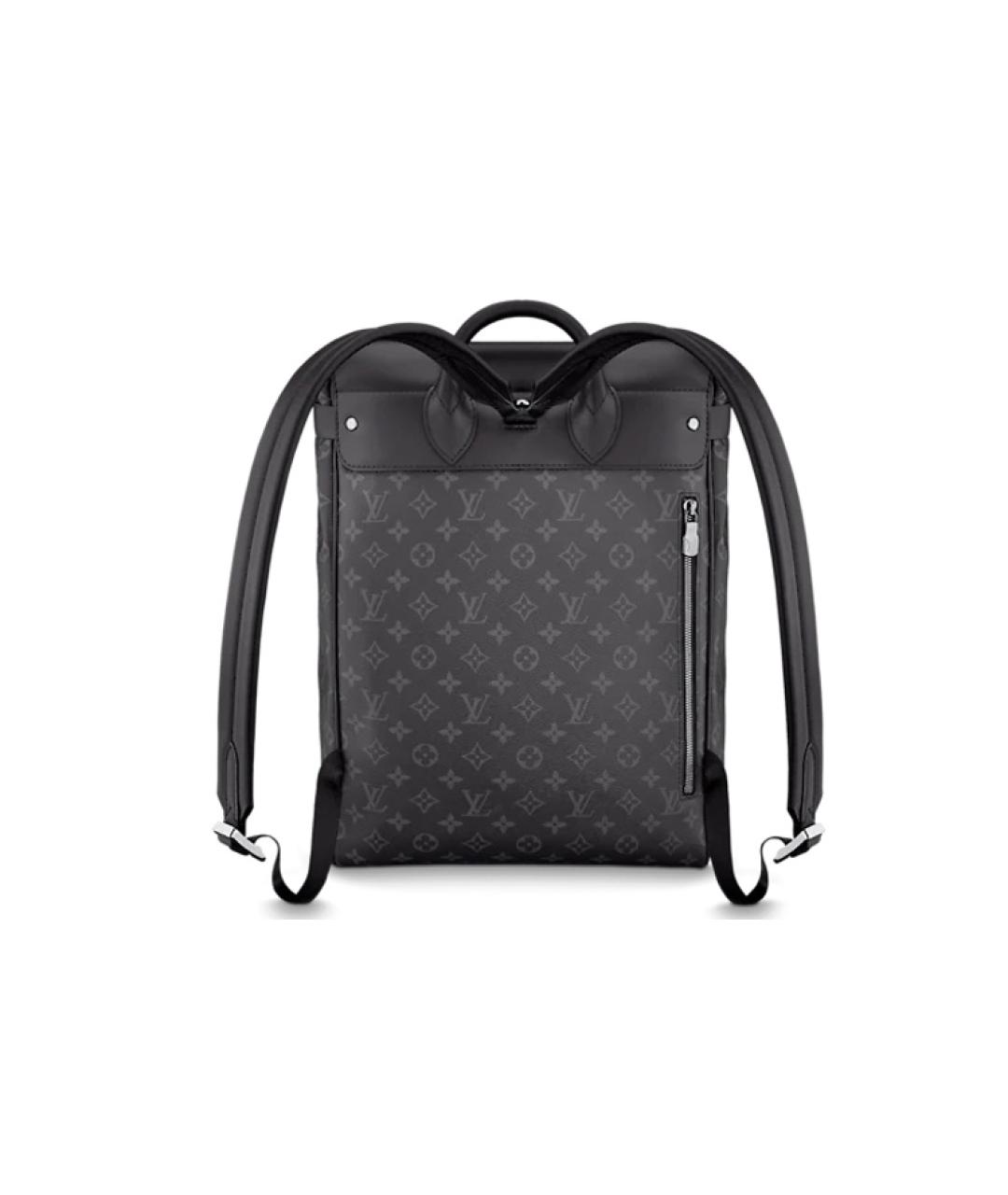 LOUIS VUITTON Черный кожаный рюкзак, фото 3