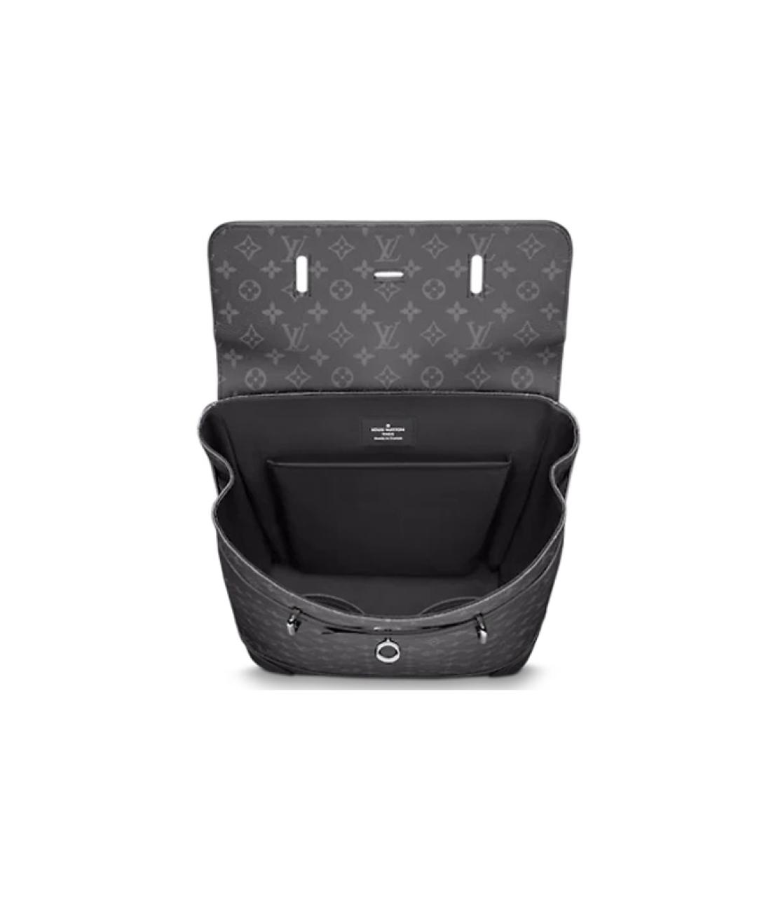 LOUIS VUITTON Черный кожаный рюкзак, фото 4