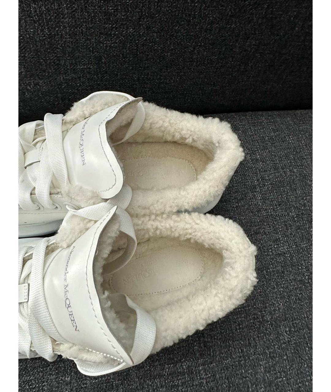 ALEXANDER MCQUEEN Белые кожаные кроссовки, фото 3