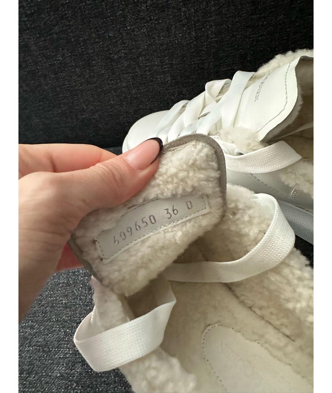 ALEXANDER MCQUEEN Белые кожаные кроссовки, фото 6