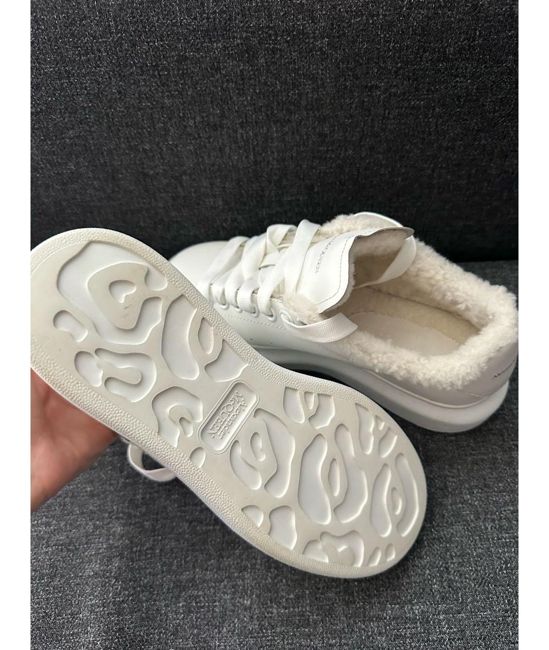 ALEXANDER MCQUEEN Белые кожаные кроссовки, фото 5