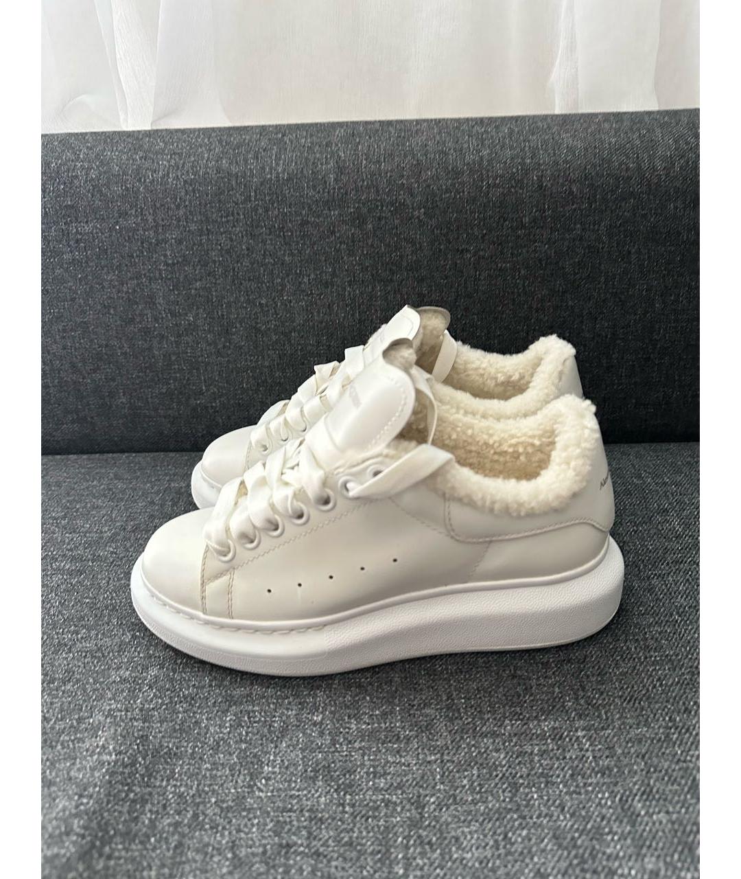 ALEXANDER MCQUEEN Белые кожаные кроссовки, фото 7