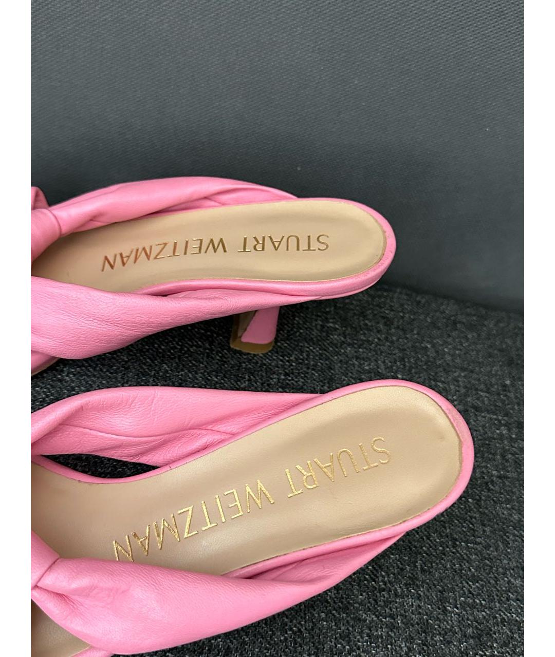 STUART WEITZMAN Розовые мюли, фото 3
