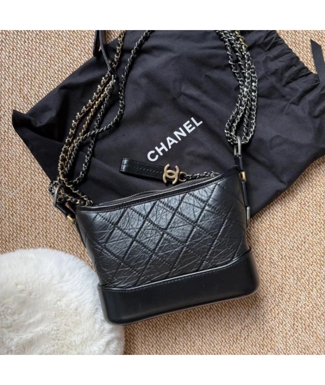 CHANEL Черная кожаная сумка через плечо, фото 2