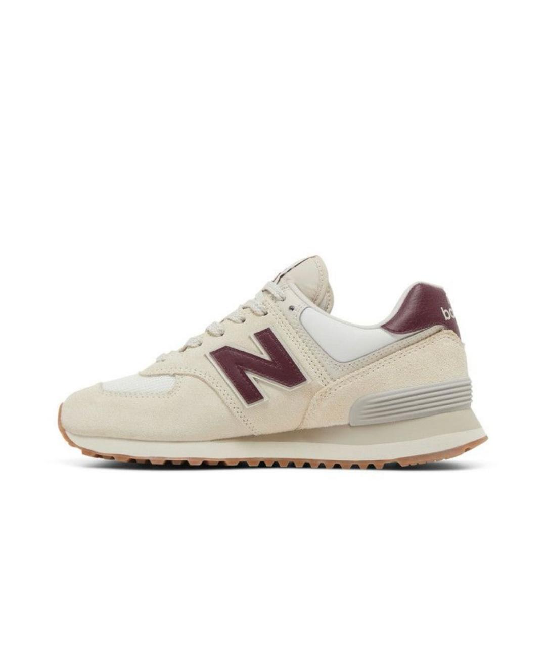 NEW BALANCE Бежевые замшевые кеды, фото 3