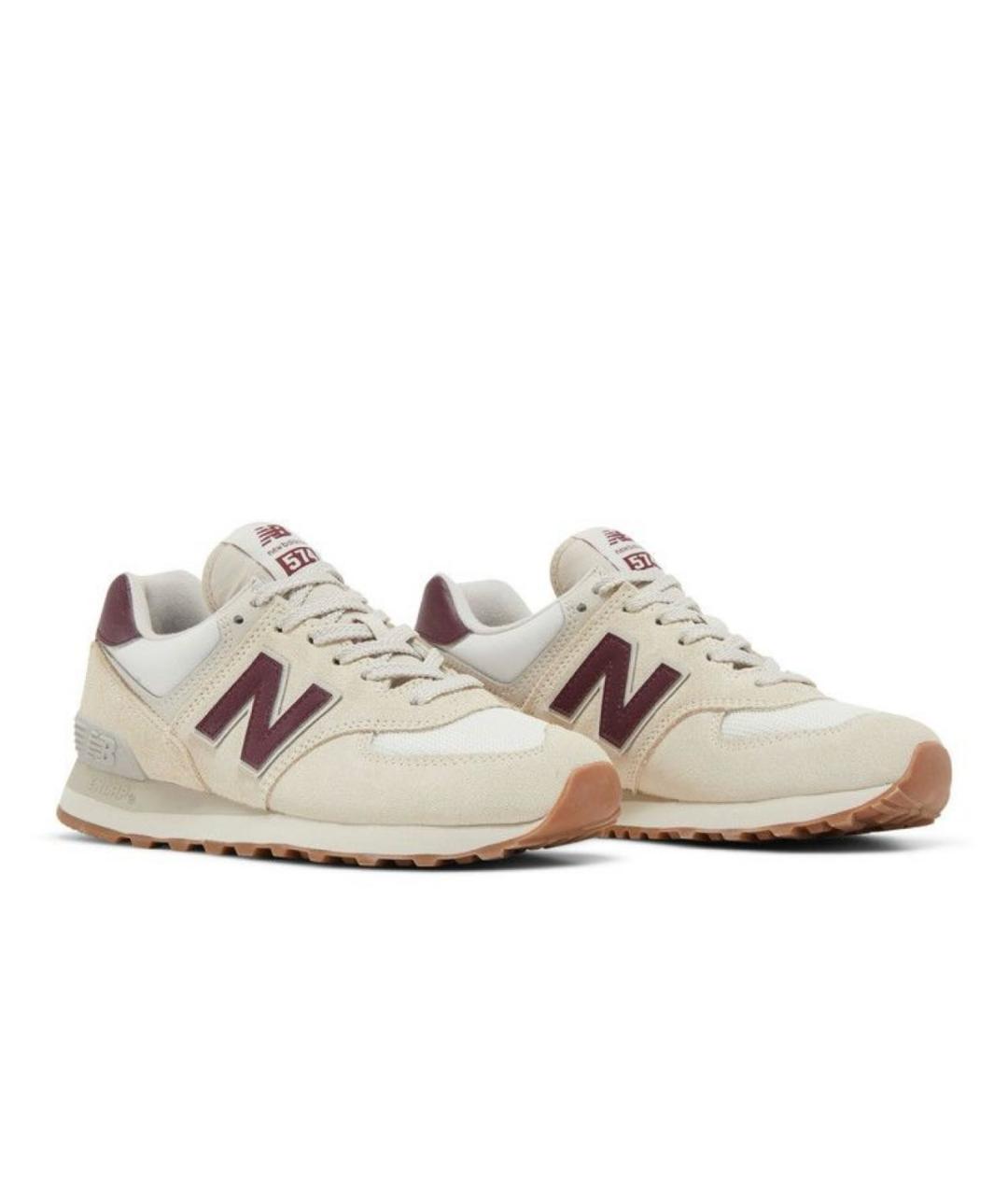 NEW BALANCE Бежевые замшевые кеды, фото 4
