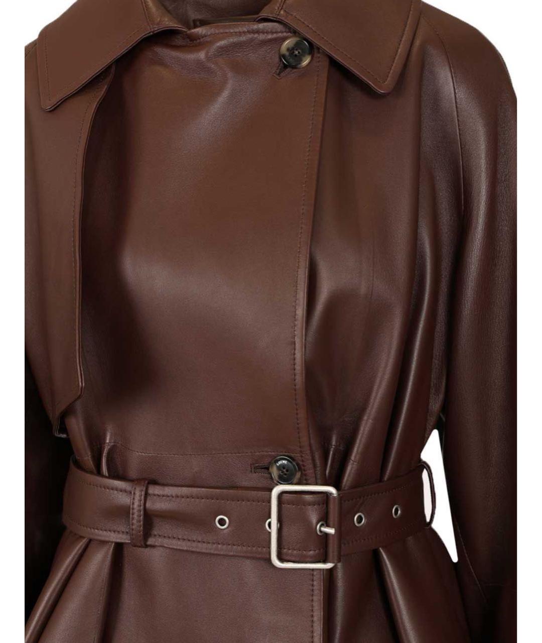LOEWE Коричневая кожаная куртка, фото 4