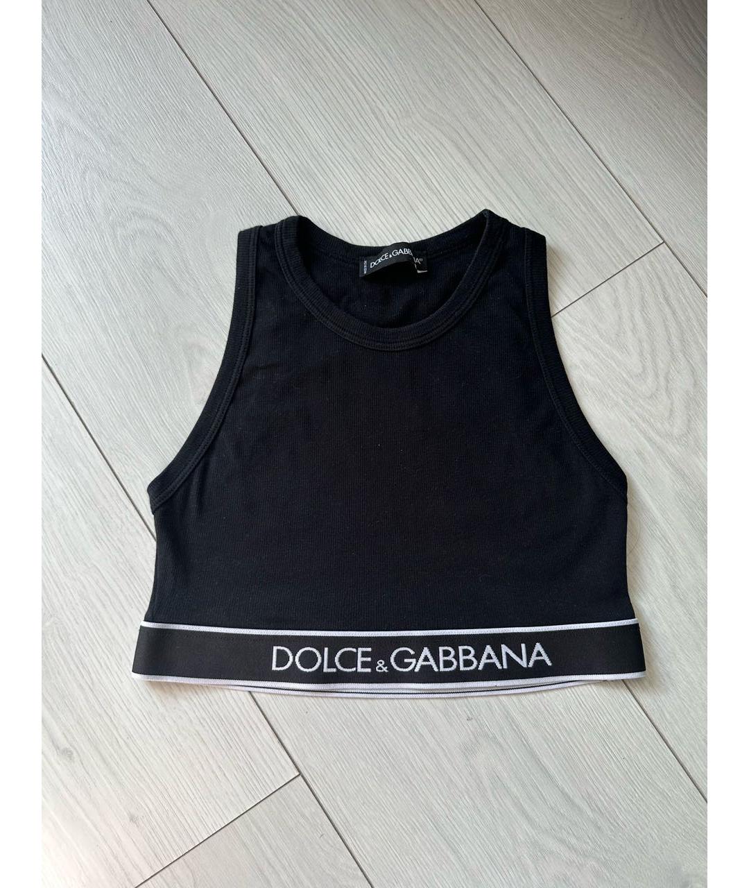 DOLCE&GABBANA Черная майка, фото 4