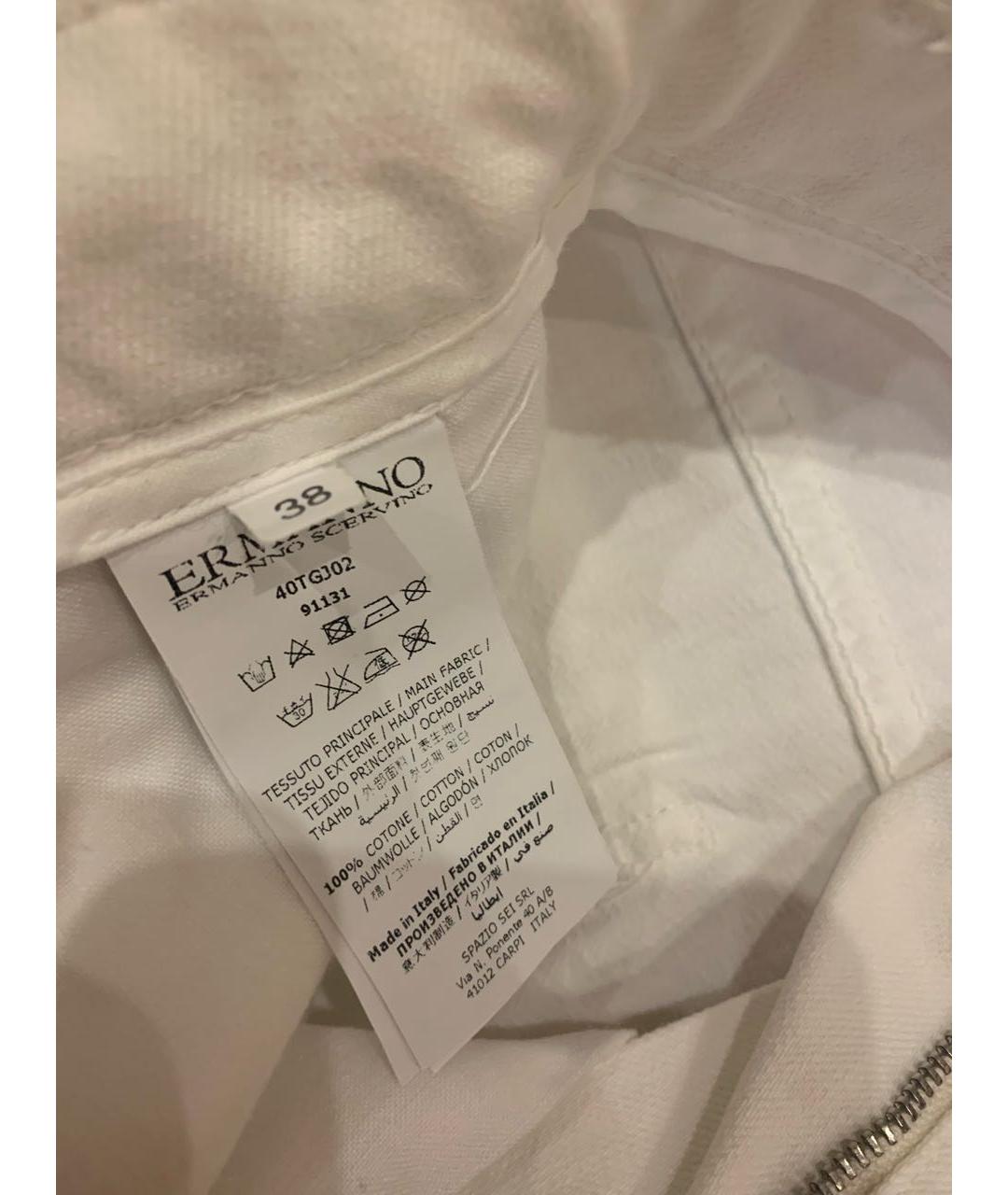ERMANNO SCERVINO Белая деним юбка мини, фото 4