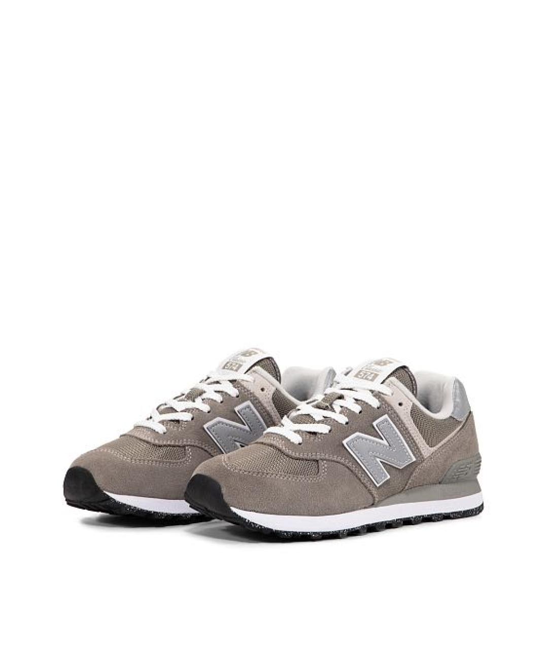 NEW BALANCE Серые замшевые кроссовки, фото 2