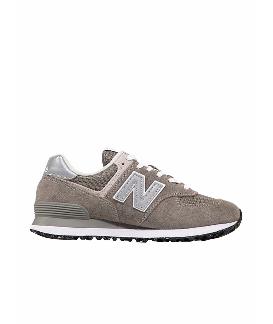 NEW BALANCE Серые замшевые кроссовки, фото 1